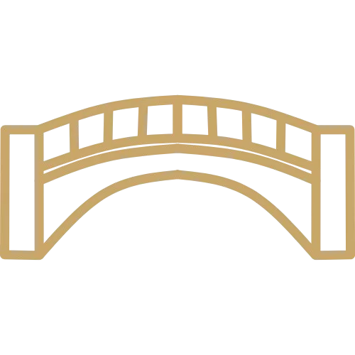 Icon von einer goldenen Brücke.