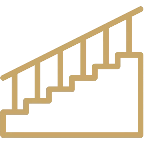 Icon einer goldenen Treppe.