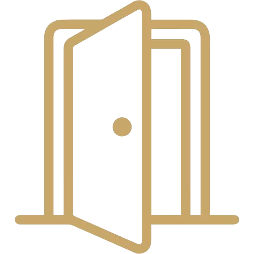 Icon einer goldenen Tür.